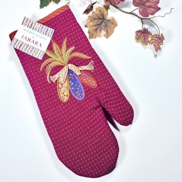 Kitchen Accents By Jabara Embroidered Oven Mitt - Picture 1 of 4